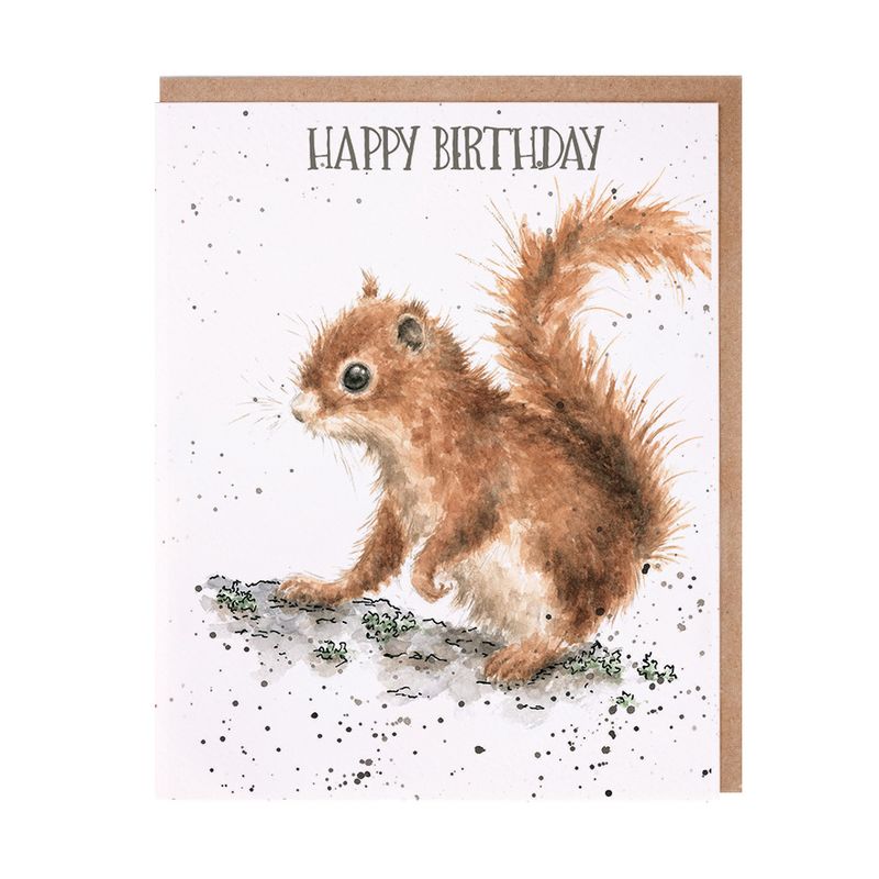 Card - AOC079 Happy Birthday - Squirrel 