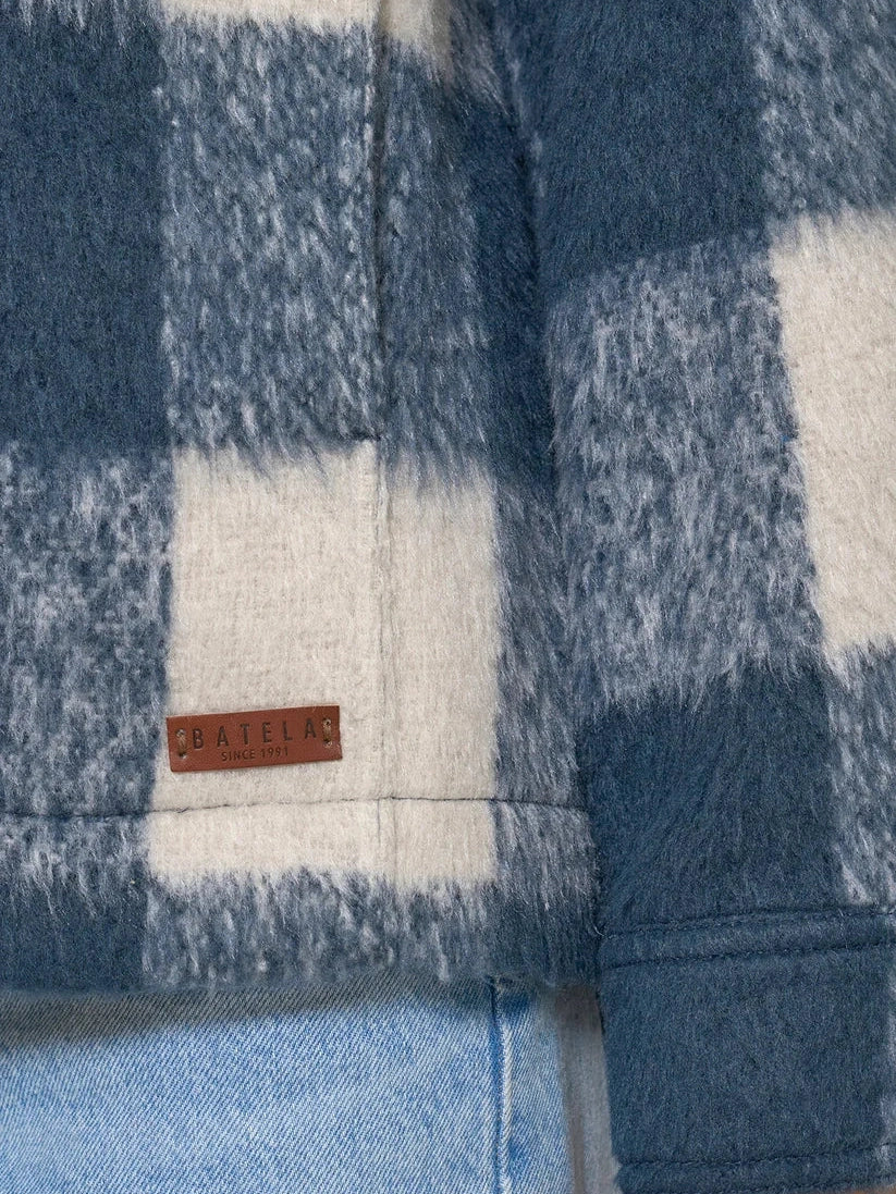 Jacket Blue/White Checked Overshirt 2 Pocket Women's A2529/MH