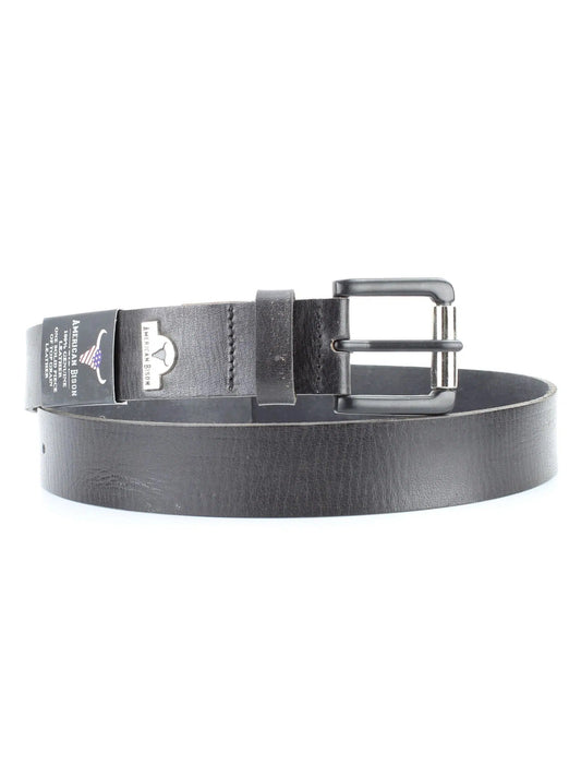 Belt  Black Leather 1.5" Men's  American Bison Abb007