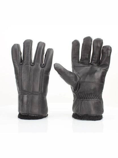 Gloves Sheep Skin Leather Men's Black Leather Abgl101sh