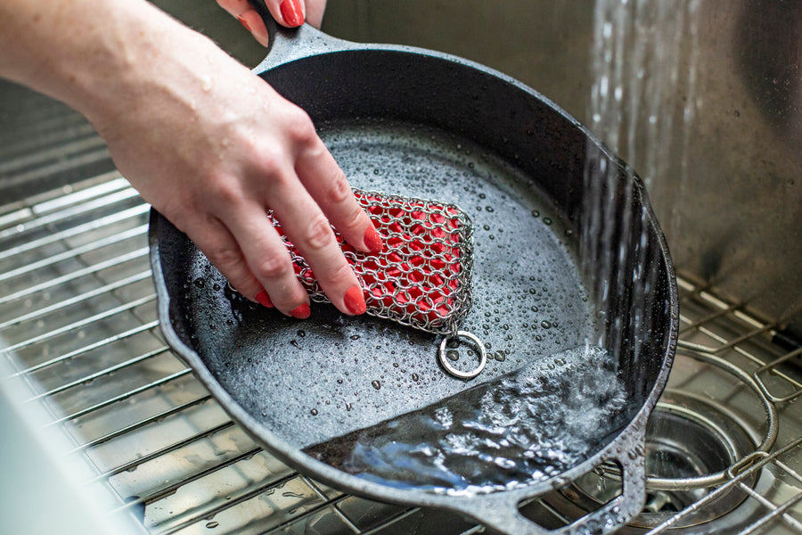 Pad  Scrubbing Red Chainmail Cast Iron   ACM10R41 