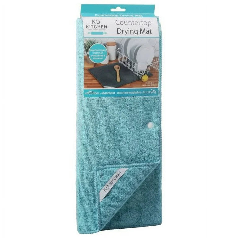 Drying Mat Micro Fiber Counter Top&nbsp; Aqua Haze/Blue R6918&nbsp;&nbsp;