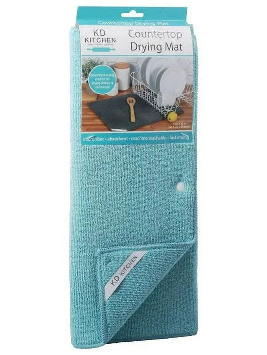 Drying Mat Micro Fiber Counter Top&nbsp; Aqua Haze/Blue R6918&nbsp;&nbsp;