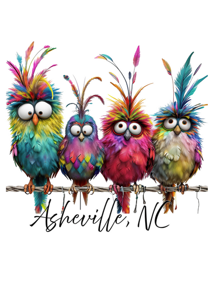 Puzzles  Minis Fun Art Work - Funky Birds Logo Asheville