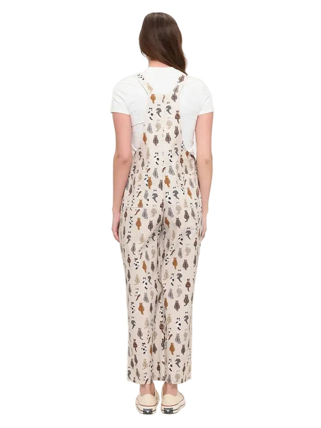 SM-Overalls Whimsical Cat Tails Print&nbsp; Women's&nbsp;SM26003