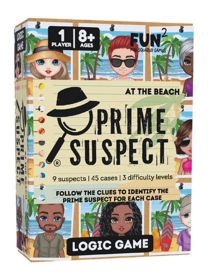 Fun Squared Games-Logic Card Game&nbsp; Prime Suspect At The Beach&nbsp; 3002