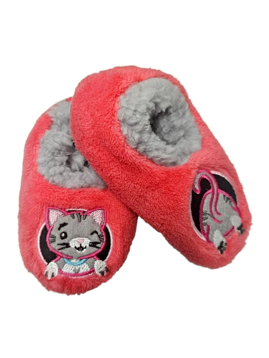 Slippers Red Kitty Baby Non Skid Soles  bapp-cat