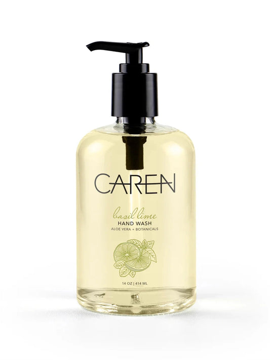Hand Soap Fresh Basil Lime Glass Pump Bottle 14oz&nbsp;