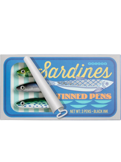 Pen Sardines Tinned Pens Black Ink 3Pk Sptfdo1 