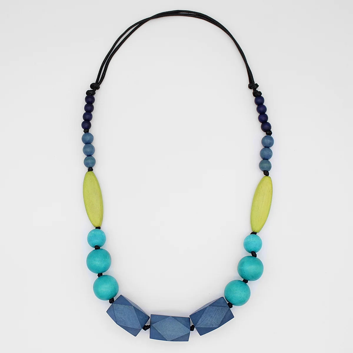 Sylca Turquoise Brynn wood Necklace - BP24N12BLUE 