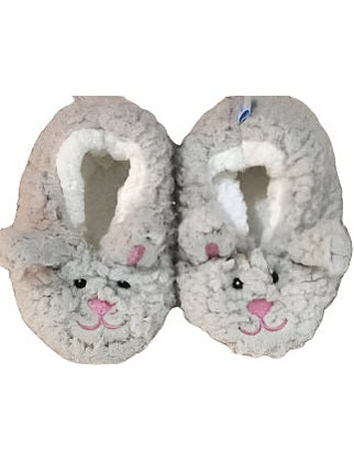 Slippers Light Green Bunny Baby Non Skid Soles Sherpa 1350 