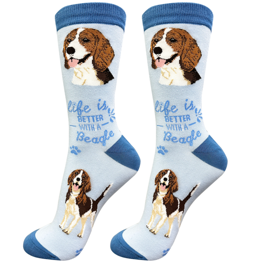 Beagle-Life Is Good-Unisex-Socks 