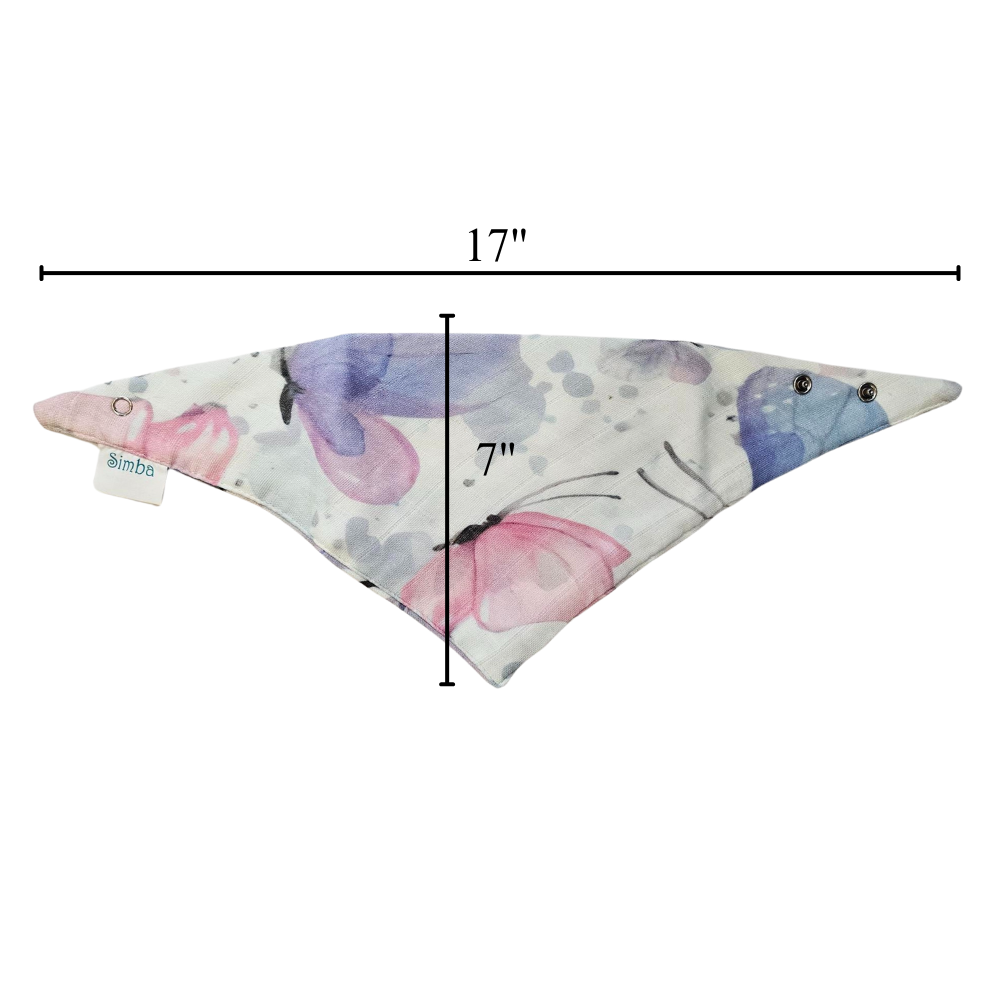 Bibs - Butterfly Kisses - 100% Gauze / Cotton - Baby  - pinks & Purples - BUTKIS245 