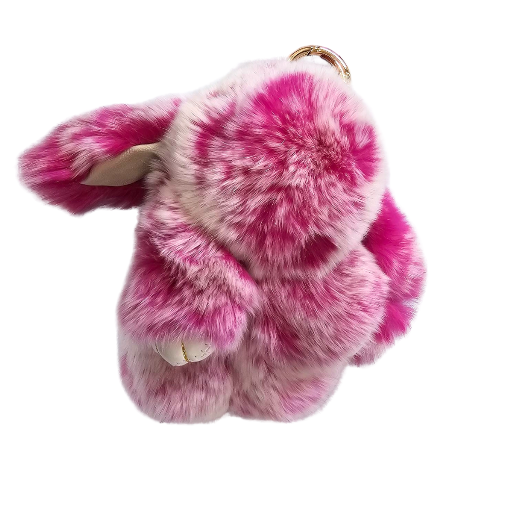 Key Chain Stuffed Furry Bunny 6x6" razkcb 