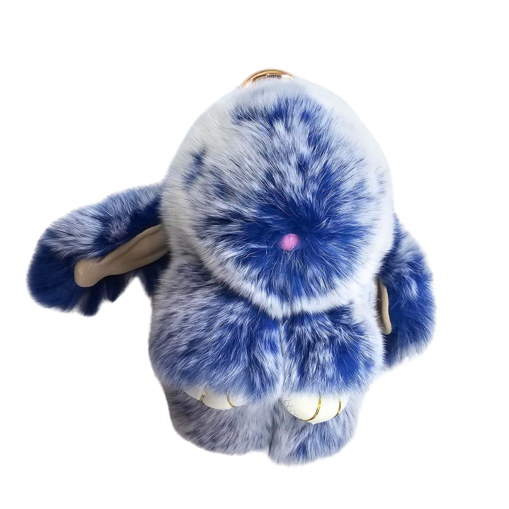 Key Chain Stuffed Furry Bunny 6x6" razkcb 