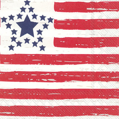 Napkin Cocktail Distressed Flag C012100 