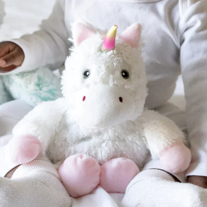 Warmies White Unicorn- Heatable Stuffed Animal 