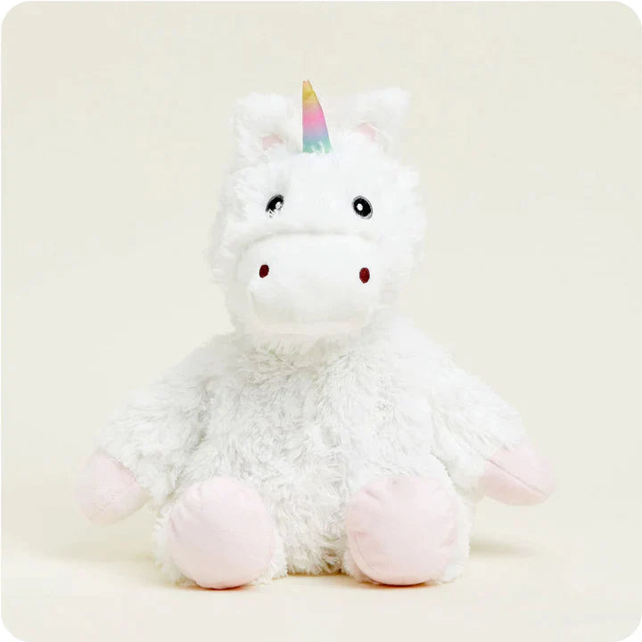 Warmies White Unicorn- Heatable Stuffed Animal 