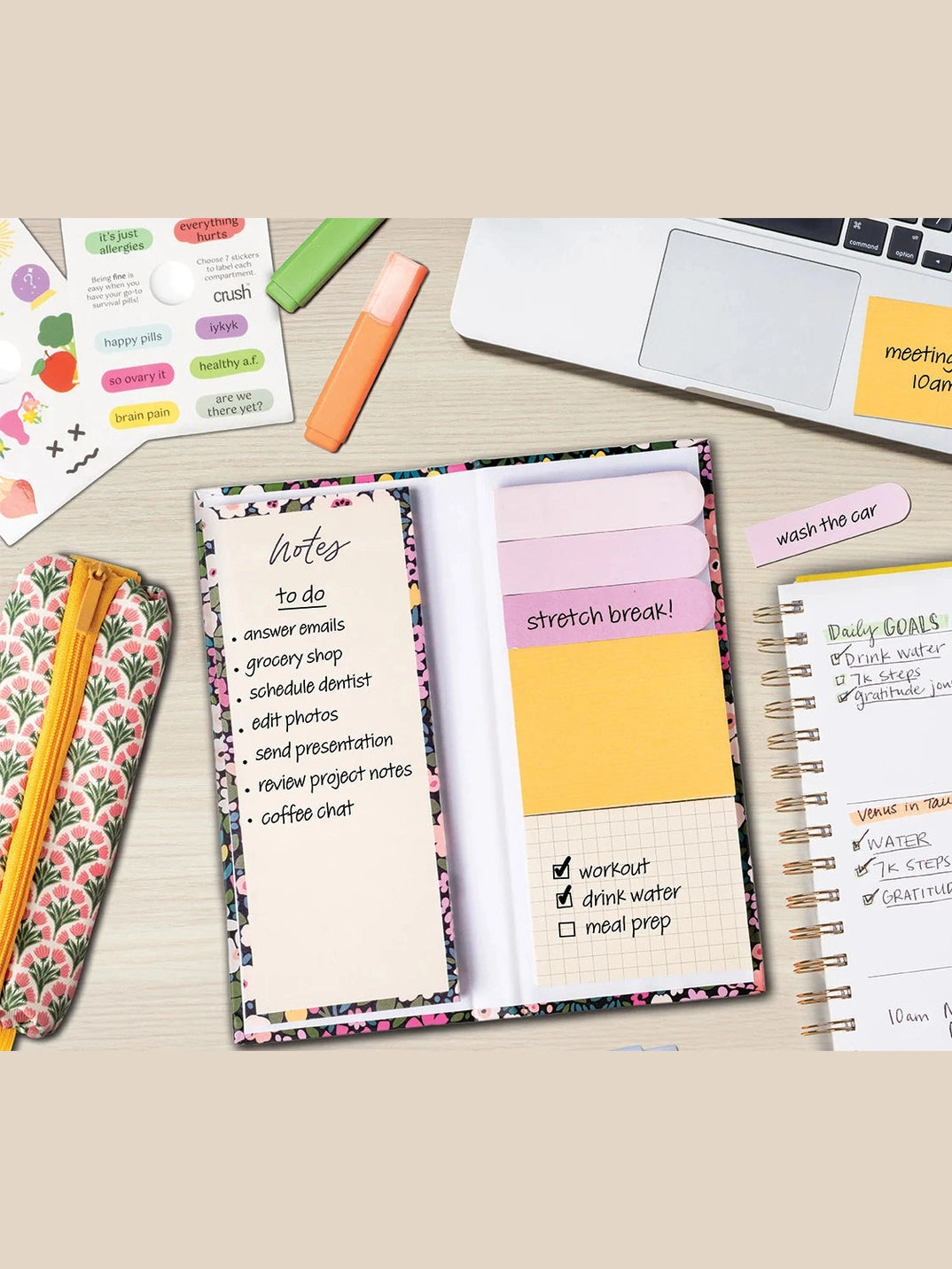 Stick With It Adhesive Notes Desk Set 3 Styles CRSN24