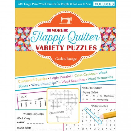 Book Happy Quilter Variety Puzzles Volume 3 