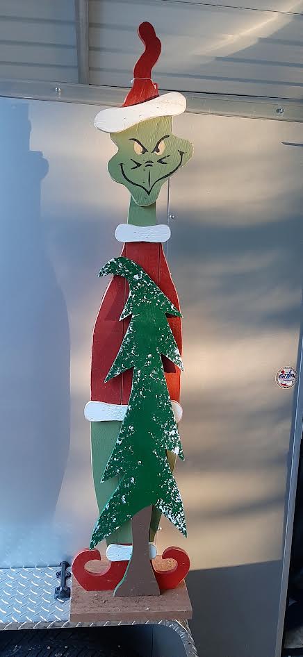 The Grinch Large Wooden Sign 