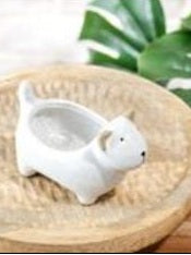 Cat Speckled Beige Ceramic 5"  hxdc-076 