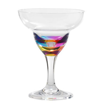 Acrylic Margarita Glass - Rainbow - 11 oz. 