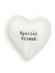 Charm Heart Pebble 1.5"  White Porcelain   E6700-un