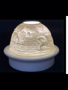 Light Dome Porcelain Coastal Sea Turtle LD030