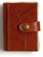 Mini Journal Crushed Leather With Deck Ledge Paper/Snap Closure 55677