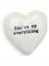 Charm Heart Pebble 1.5"  White Porcelain   E6700-un