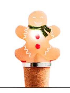 Bottle Stoppers Cork Light Up Ginger Bread Man 48600195g
