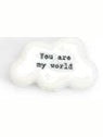 Charm Cloud Pebble 1.5"  White Porcelain   E6740-un