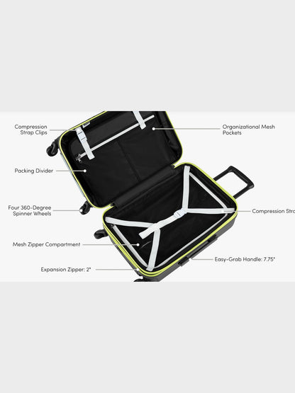 Luggage Meridian 22" Carry On Black 35664