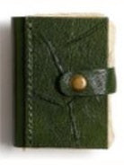 Mini Journal Crushed Leather With Deck Ledge Paper/Snap Closure 55677