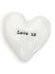 Charm Heart Pebble 1.5"  White Porcelain   E6700-un