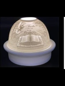 Light Dome Porcelain Faith With The Bible LD203