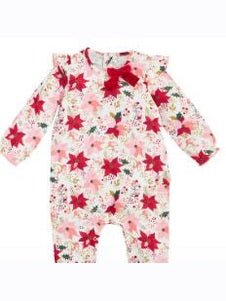 Onesie Poinsettia Christmas Red /Pink  2 Sizes Baby 11030556