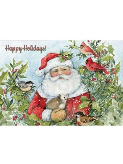 Card Christmas Woodland Santa  Petite  12 Pk  2004560