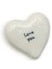 Charm Heart Pebble 1.5"  White Porcelain   E6700-un