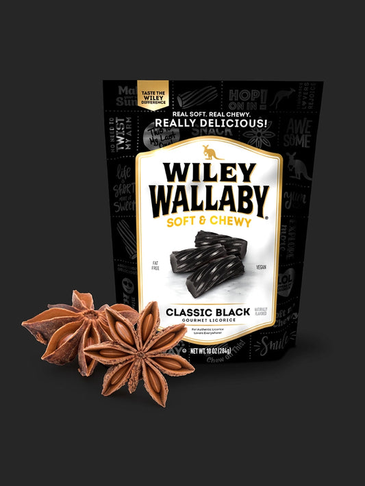 Licorice Classic Black Gourmet  Willey Wallaby 4oz