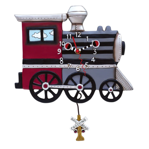 Wall Clock - Choo Choo Train - Red - P1558 