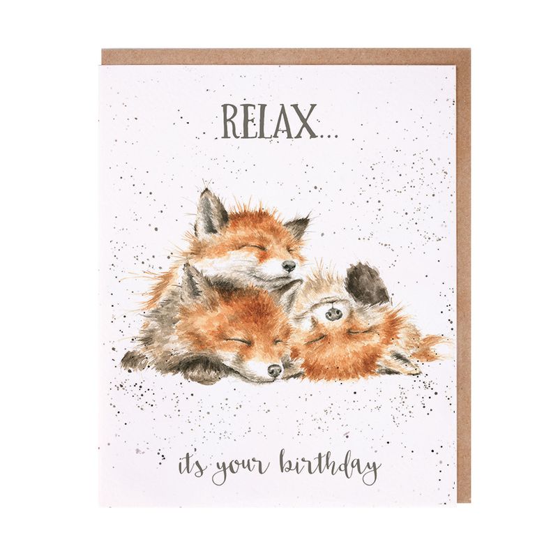 Card  AOC057  Relax It's Your Birthday  Fox 