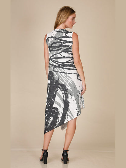 Dress Black/White/Green Sleeveless Elowen Women's D228WK