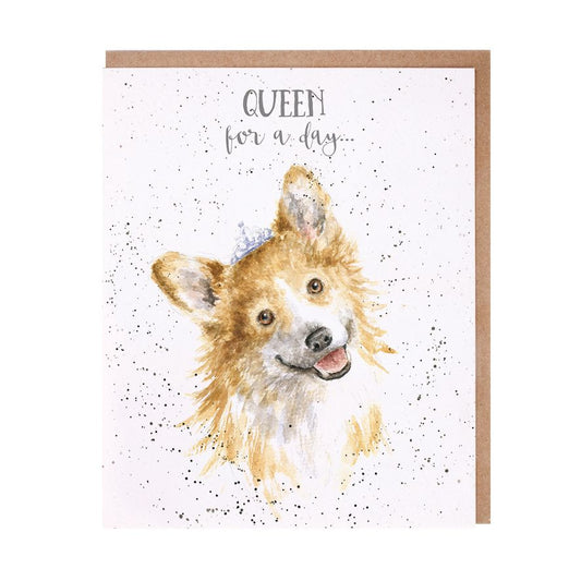 Card -  AOC109 - Queen for a Day - Corgi Dog 