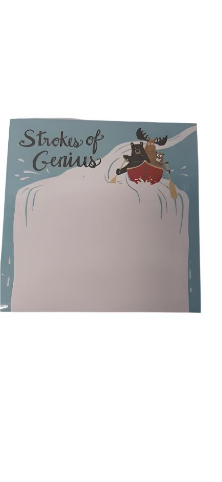 Strokes Of Genius-Sticky Note Pad-3.5x3.5"-Ptostrk001 