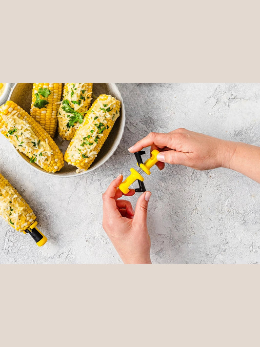 Lock Horn Corn Cob Holders Yellow DFLC6759