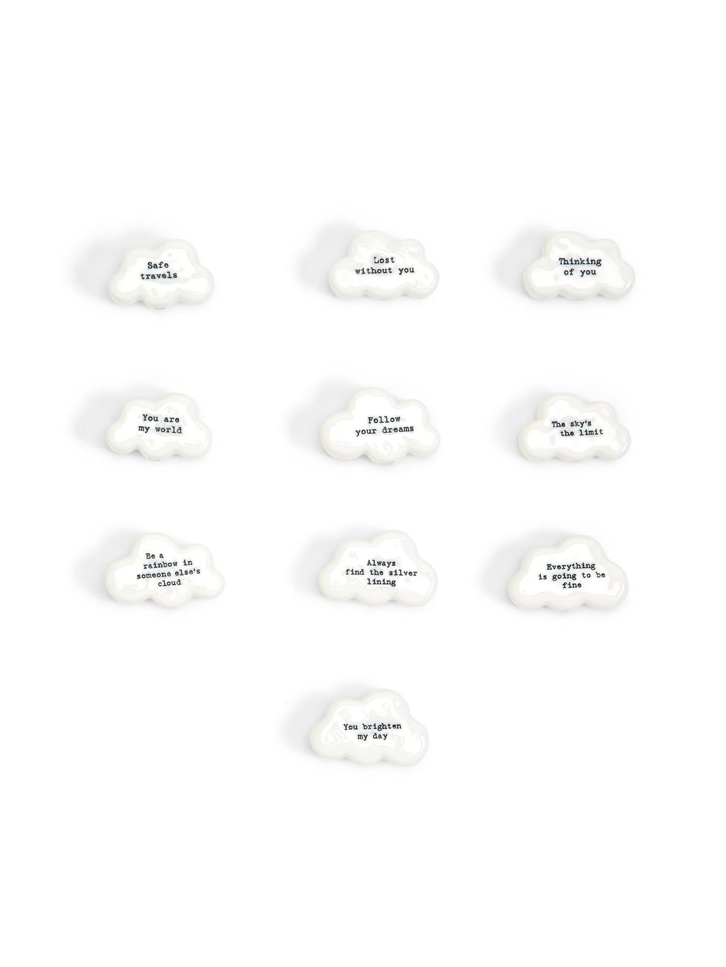 Charm Cloud Pebble 1.5"&nbsp; White Porcelain&nbsp; &nbsp;E6740-un