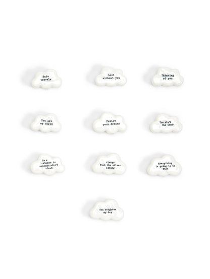 Charm Cloud Pebble 1.5"&nbsp; White Porcelain&nbsp; &nbsp;E6740-un