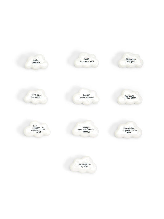 Charm Cloud Pebble 1.5"&nbsp; White Porcelain&nbsp; &nbsp;E6740-un
